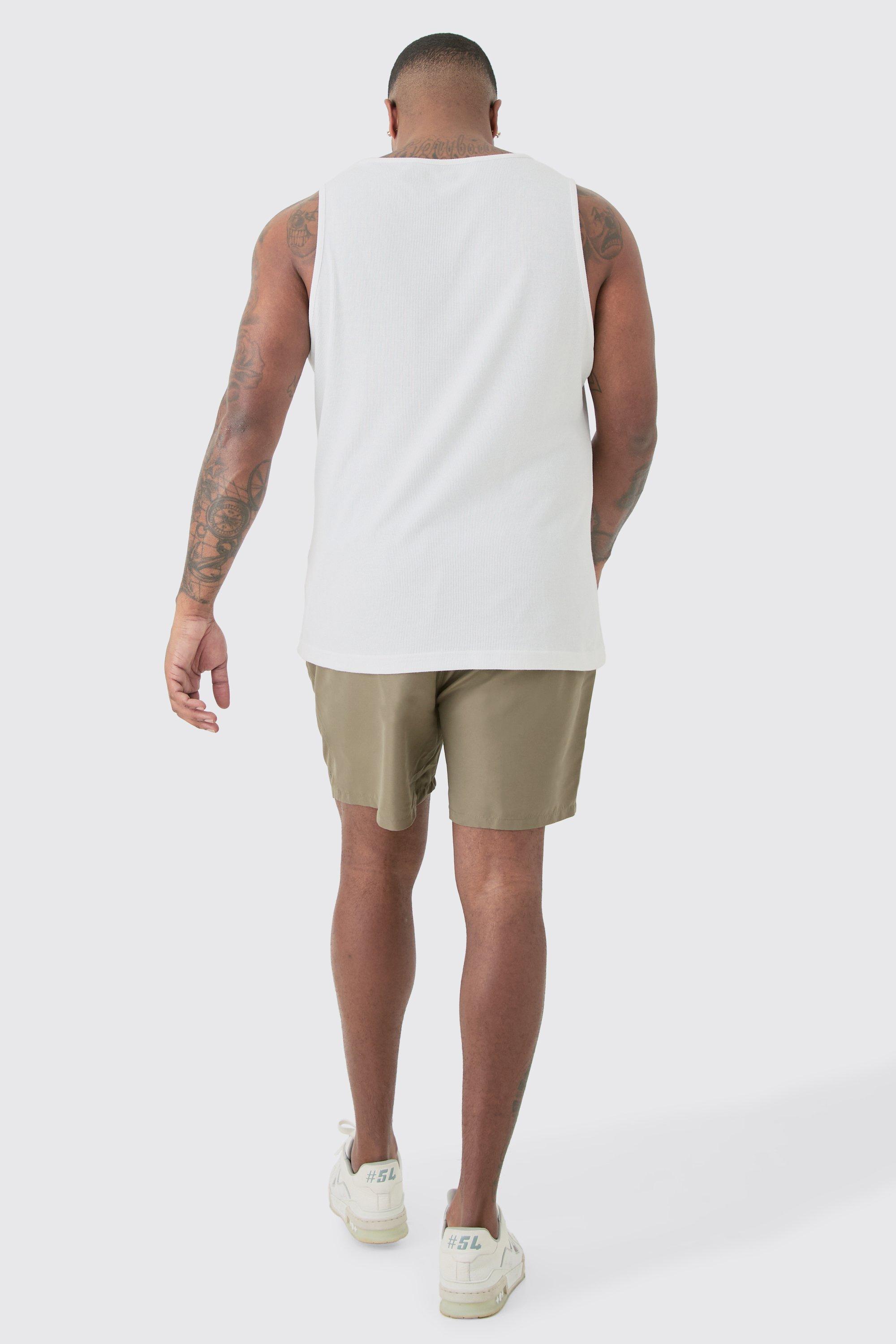 Plus Original Man Mid Length Swim Short boohoo NZ