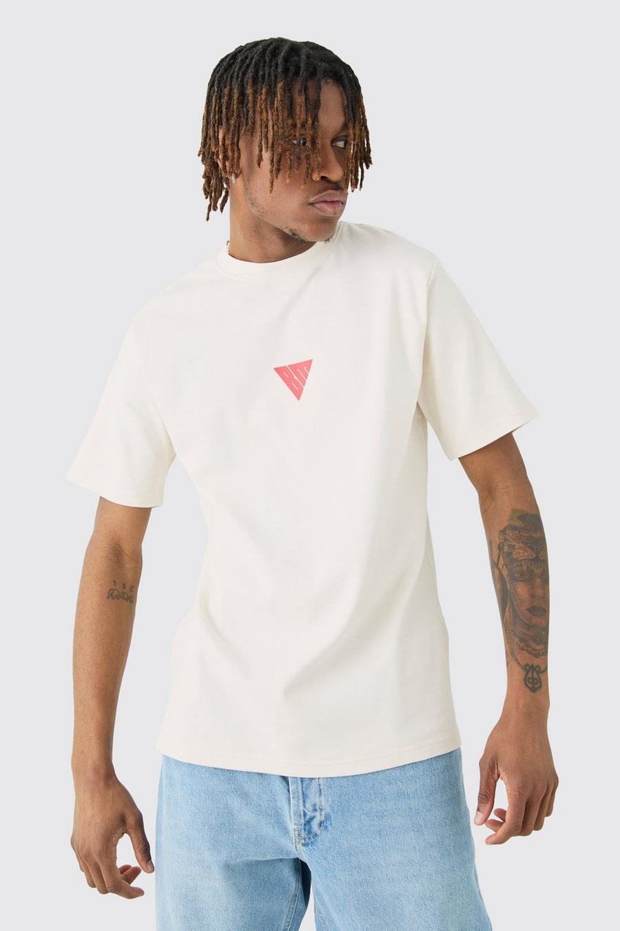 Tall Slim-Fit T-Shirt mit Print, White image number 1