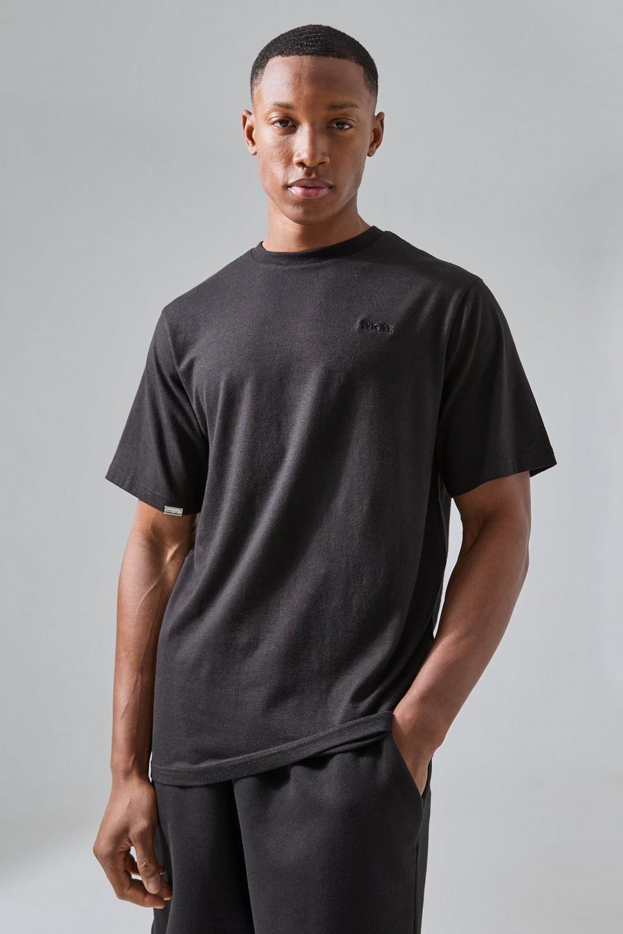 Black MAN Active Rest Day T-shirt med låg axelsöm