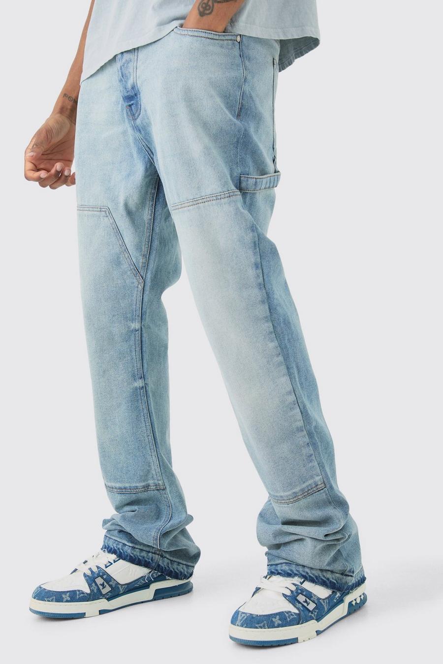 Antique blue Tall Slim fit flare jeans