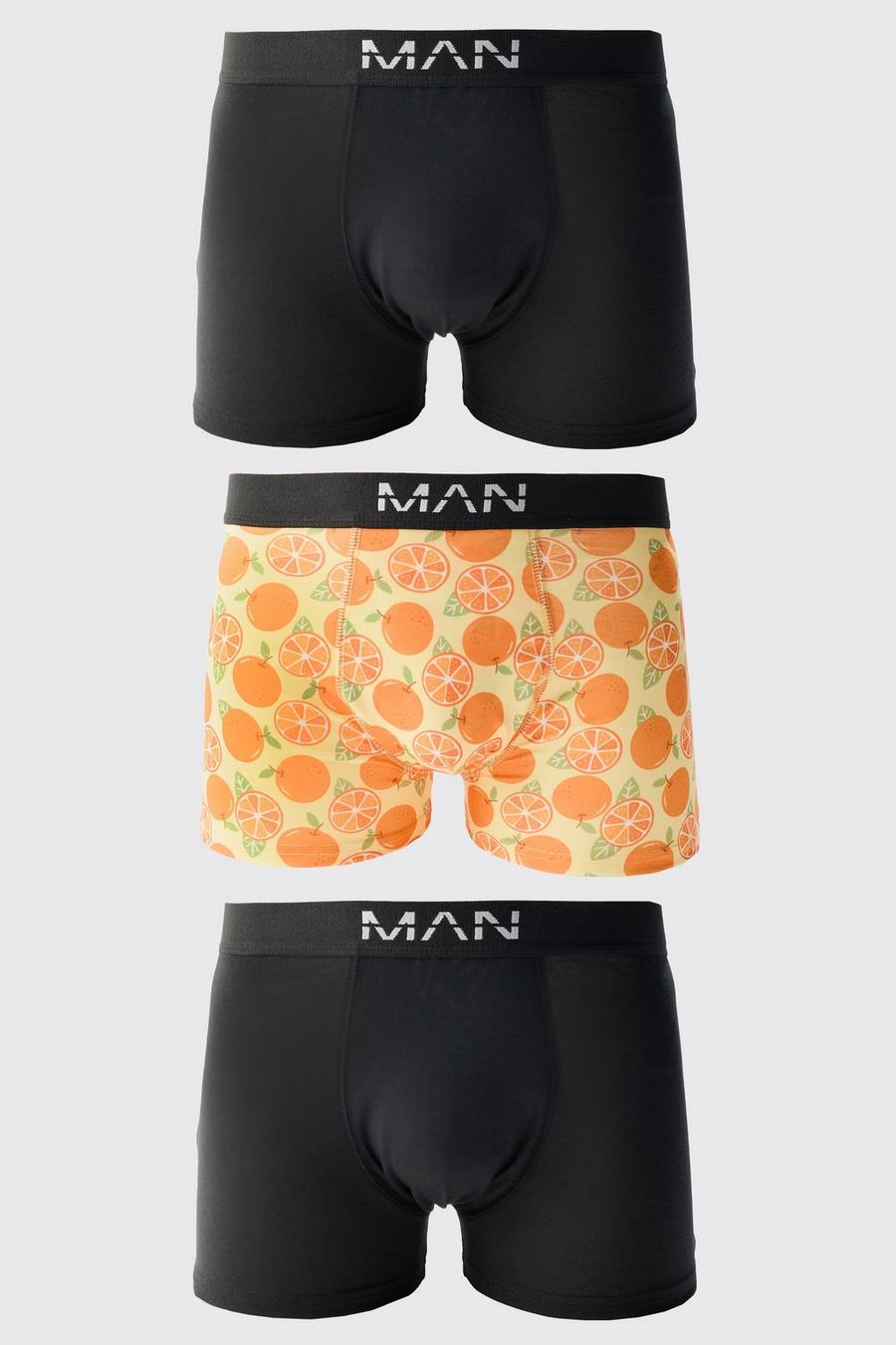 Lot de 3 boxers à imprimé orange image number 1