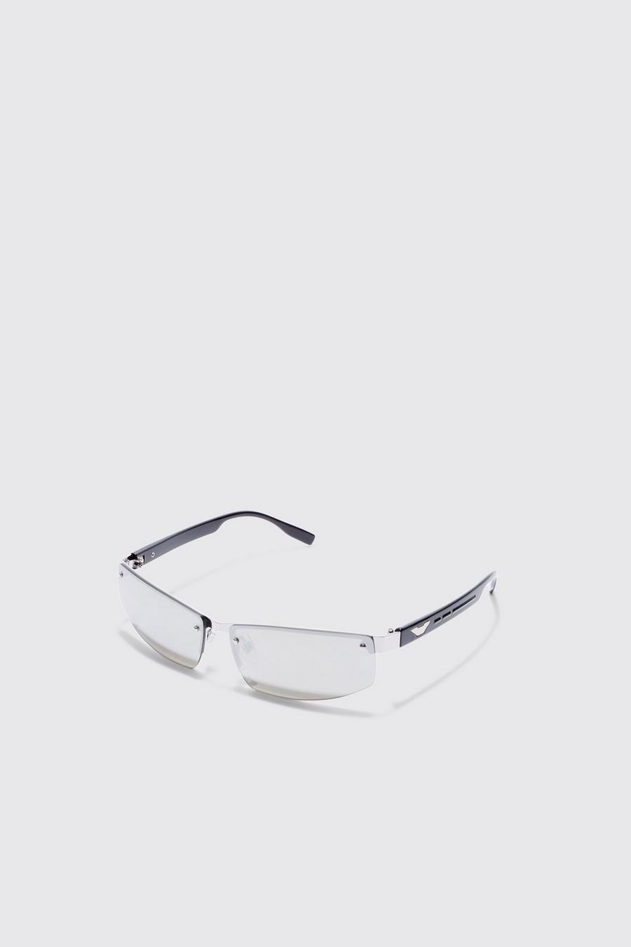 Rimless Rectangle Sunglass In Black image number 1