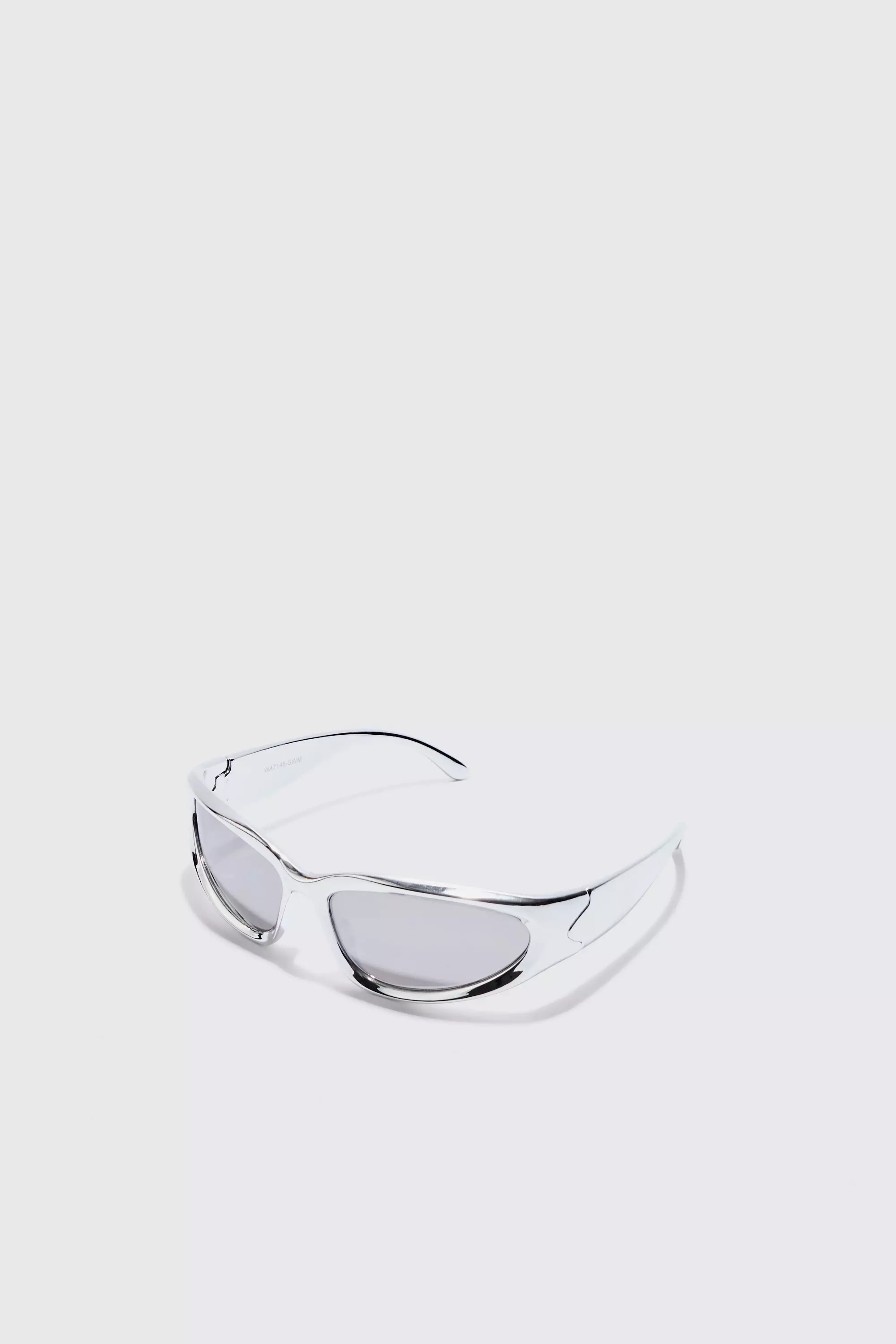 Wrap Around Sunglasses In Silver alternative image