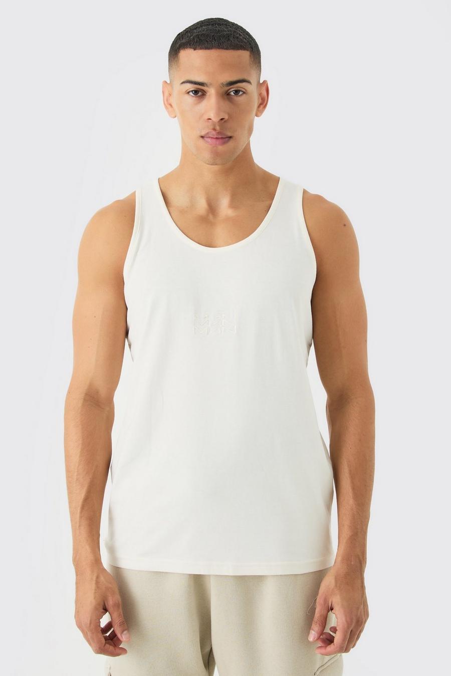 Ecru Basic Man Vest image number 1