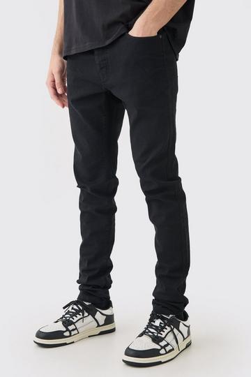 Jean skinny froncé en vrai noir true black