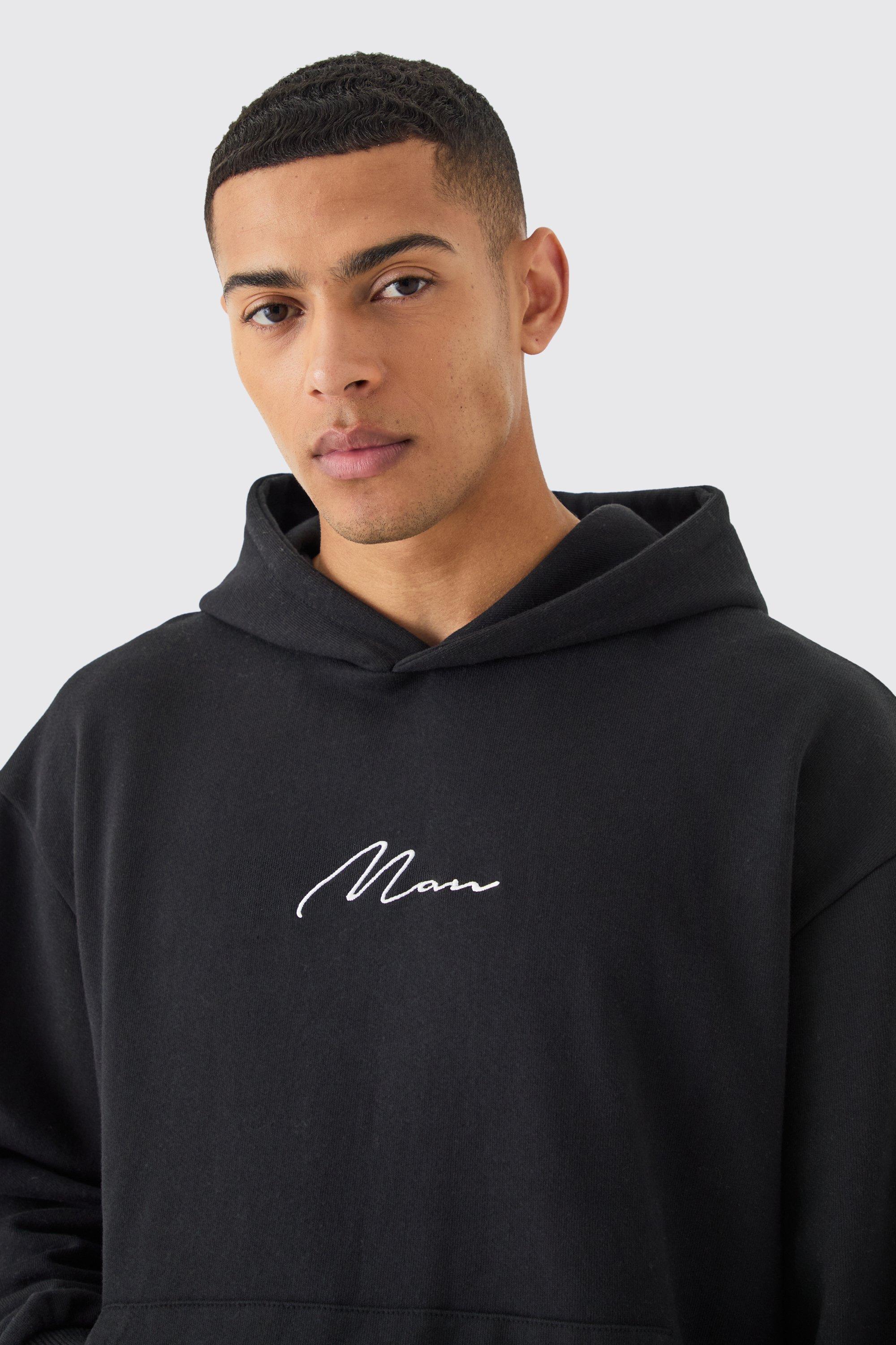 Black hoodie boohoo best sale