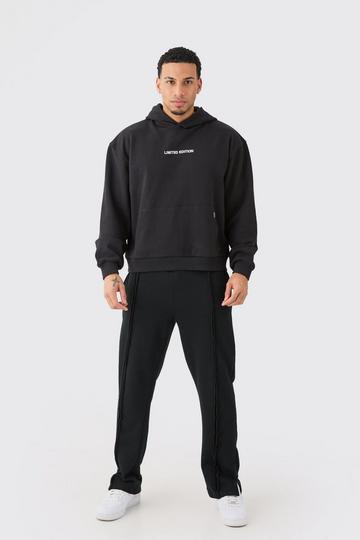 Black Oversized Boxy Heavyweight Limited Hoodie