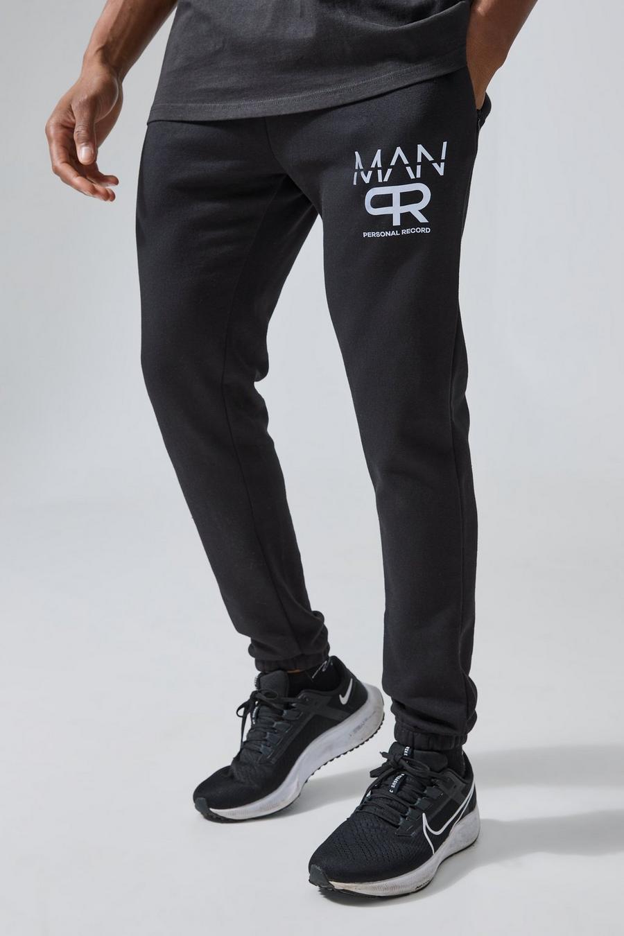 Pantaloni tuta Man Active Gym con stampa riflettente, Black image number 1