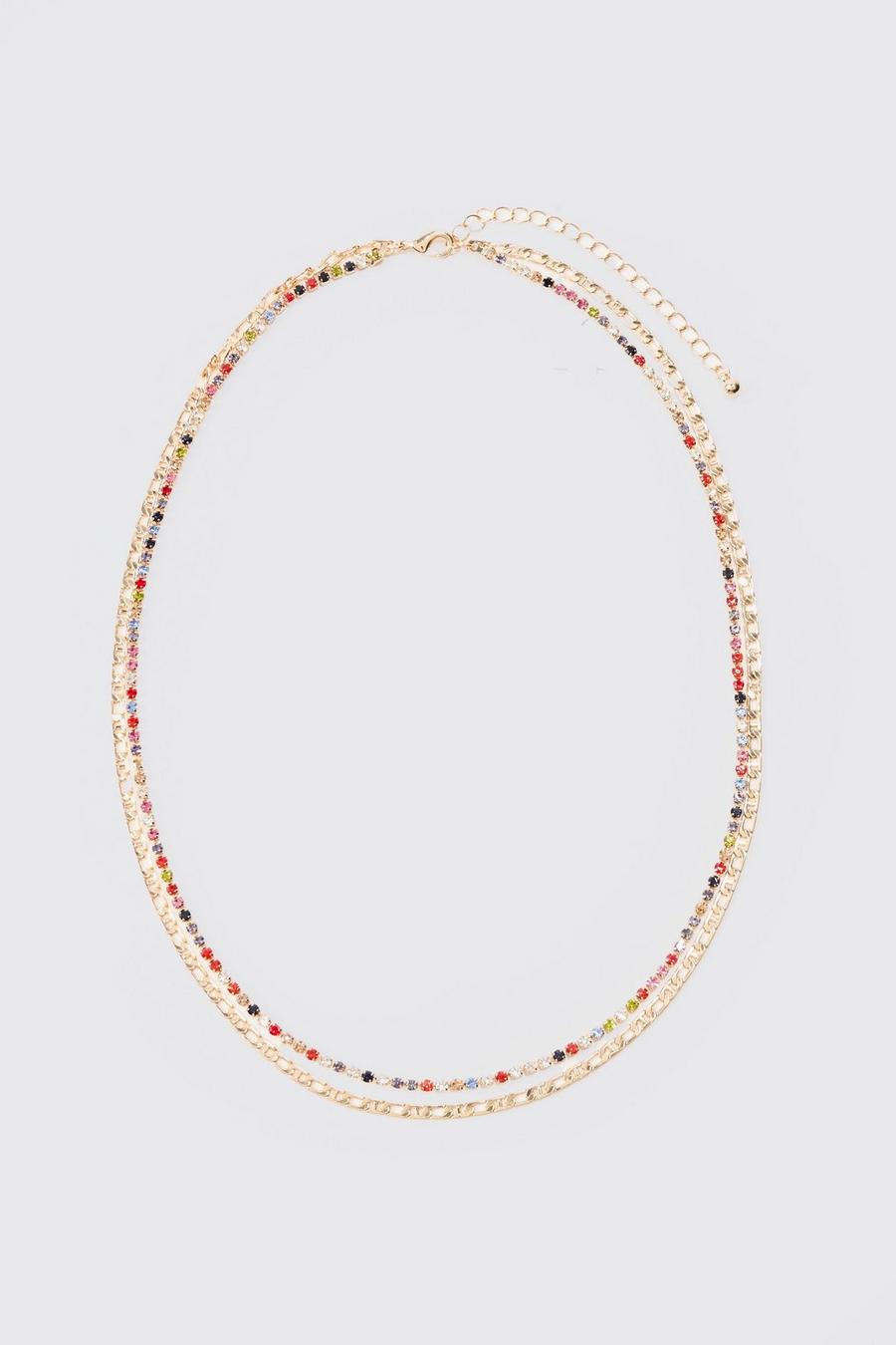 2 Pack Layered Necklace In Multi