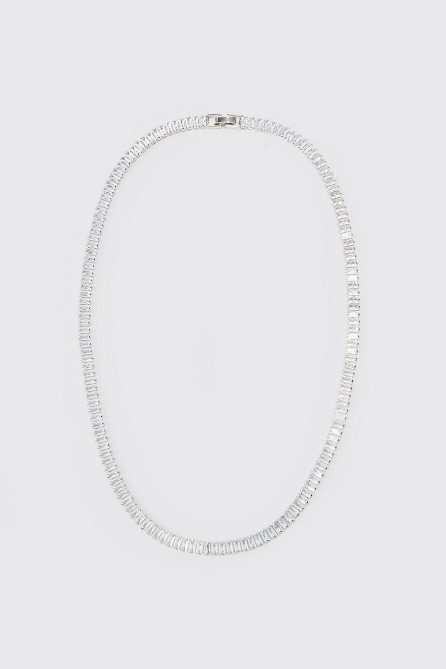Halsband med strass i silver