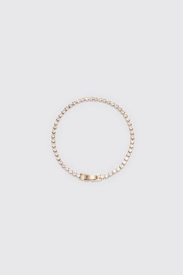 Metallic Iced Bracelet In Gold