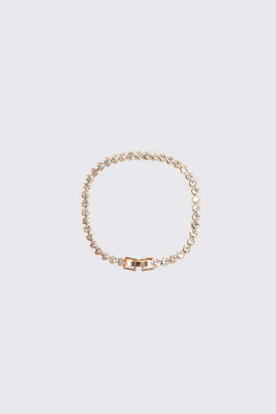 Round Iced Charm Bracelet In Gold