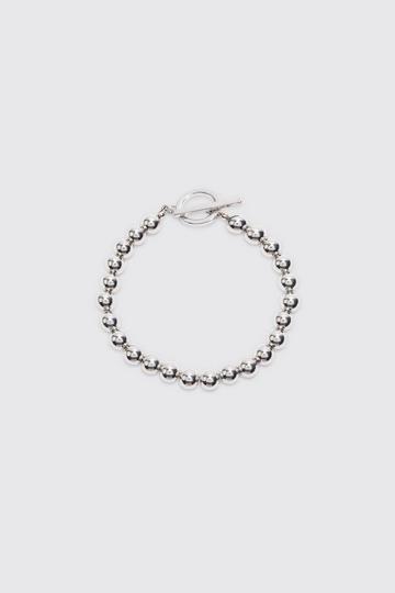 Metal Bead Detail Bracelet In Silver silver