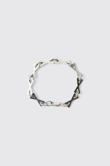 Z Clasp Metal Chain Bracelet In Silver silver