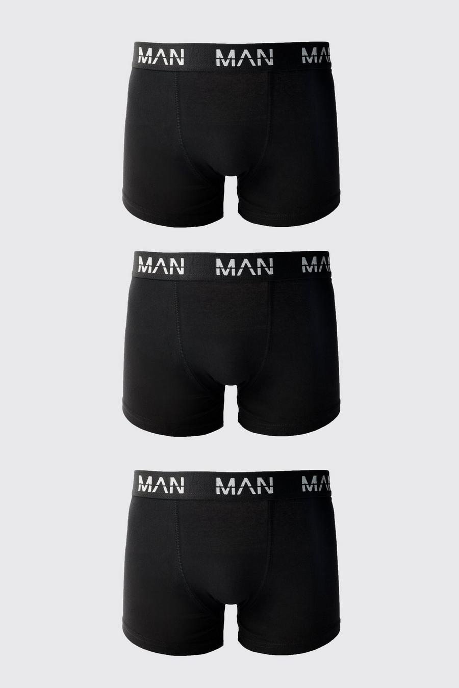 3er-Pack Man Boxershorts, Black