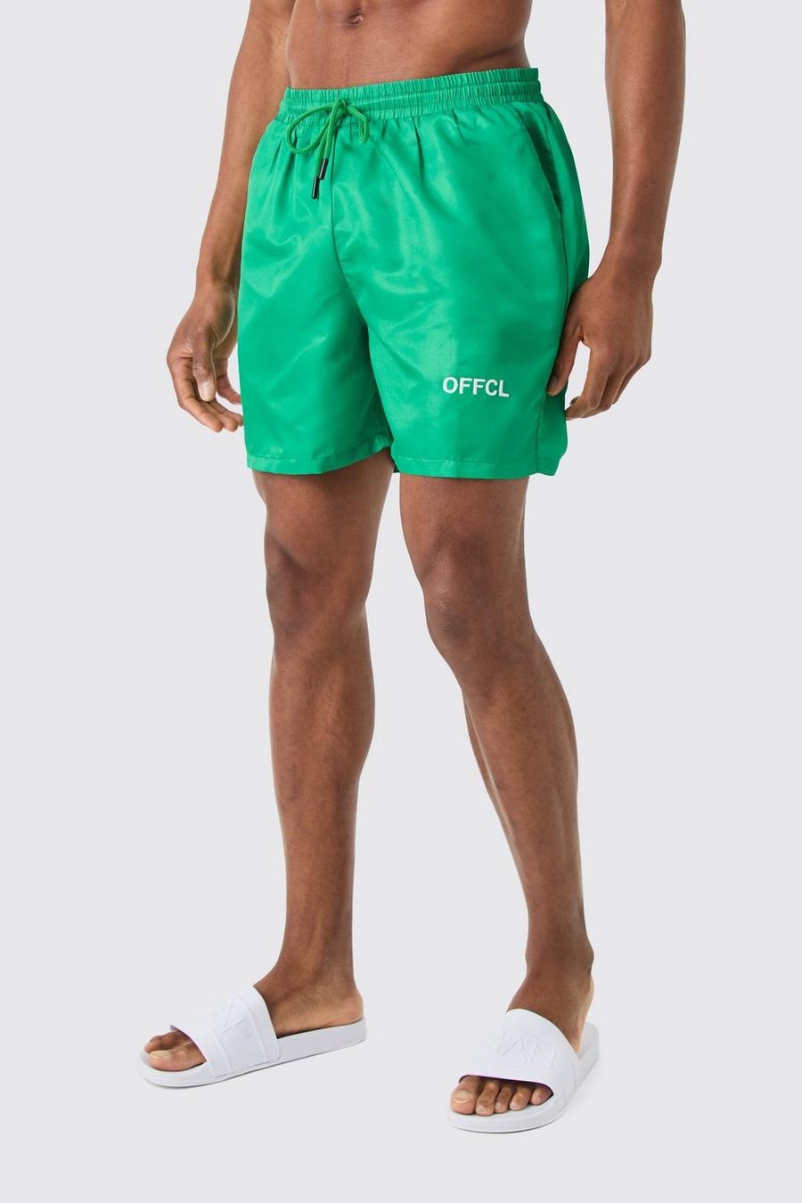 Pantaloncini da bagno medio Ofcl, Green image number 1