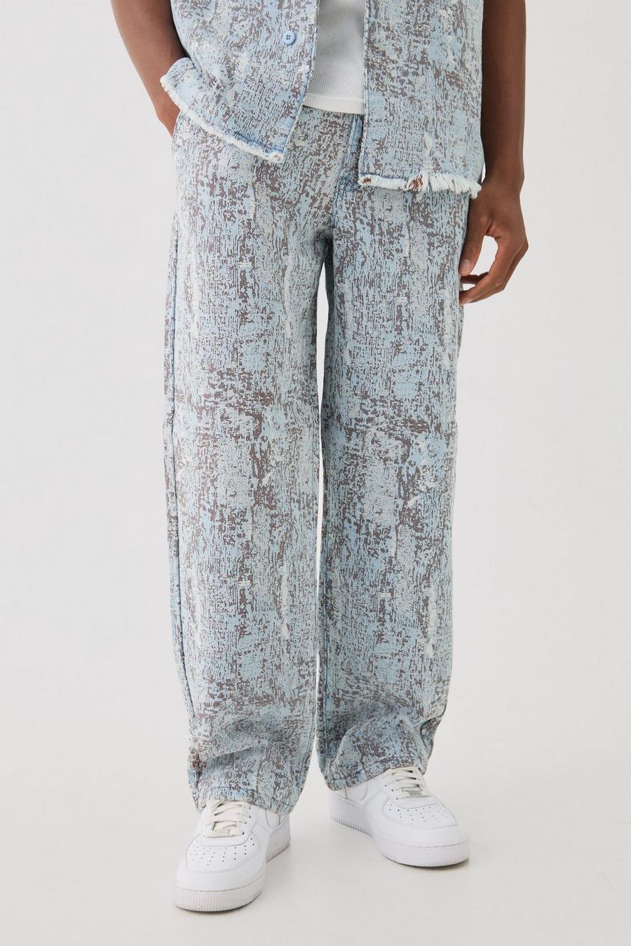 Chocolate Denim Tapestry Relaxed Fit Jeans image number 1