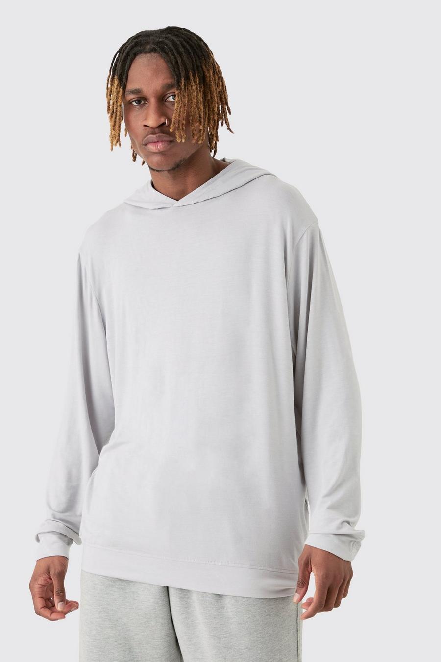 Ash grey Tall Premium Hoodie med hoodie image number 1