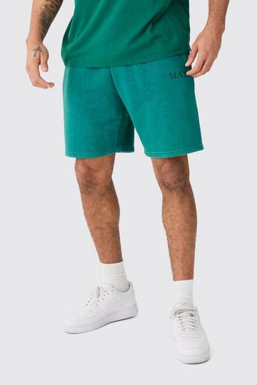 Relaxed Washed Man Short teal