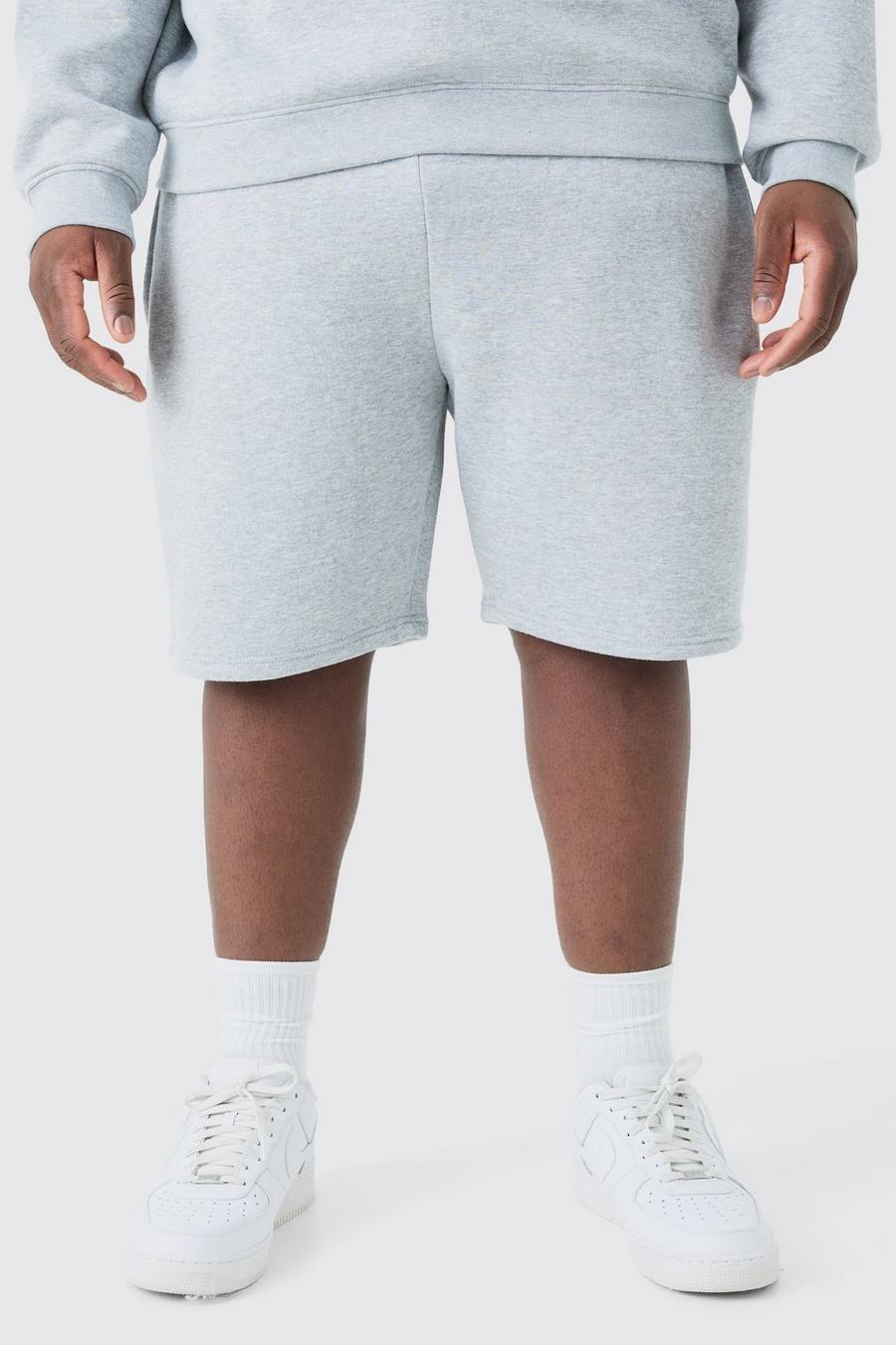 Grey Plus Baggy Jersey Shorts image number 1