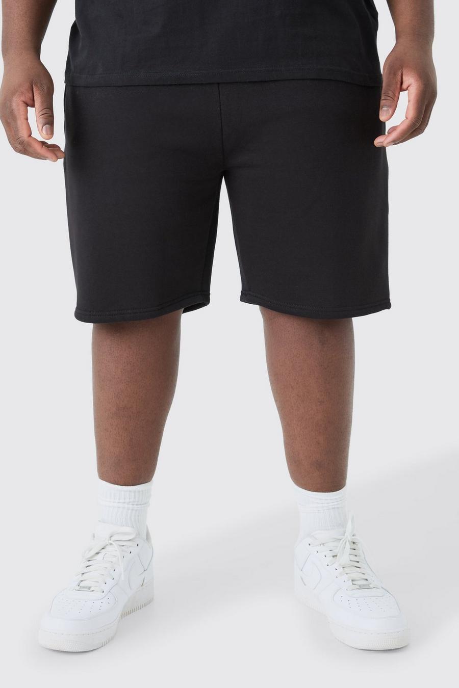 Black Plus Baggy Jersey Shorts image number 1