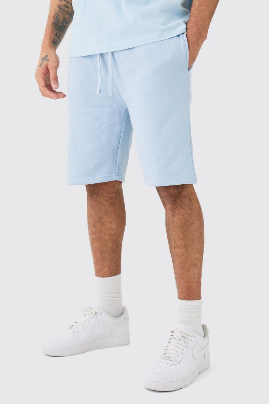 Sky blue Loose Fit Mid Length Heavyweight Short image number 1