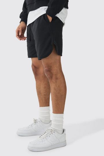 Black Volly Short Length Heavyweight Short