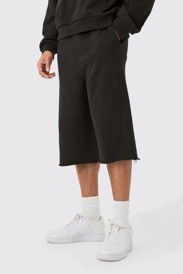 Oversized Fit Heavyweight Jersey Knit Jort black