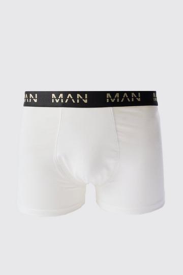 Gold Man Dash Boxers In White white