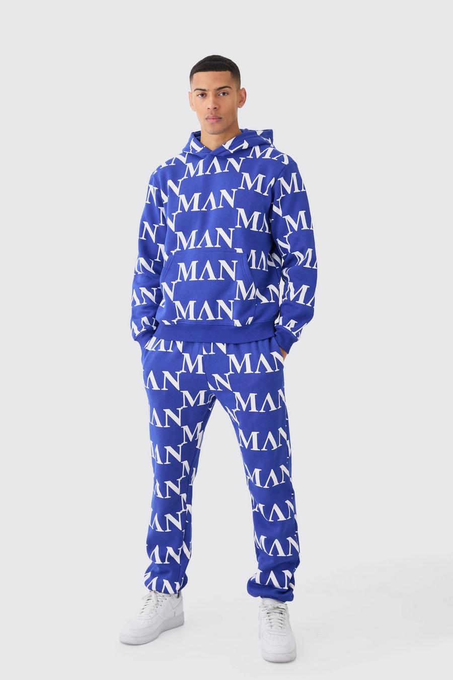 Cobalt Man Roman All Over Print Hooded Tracksuit image number 1