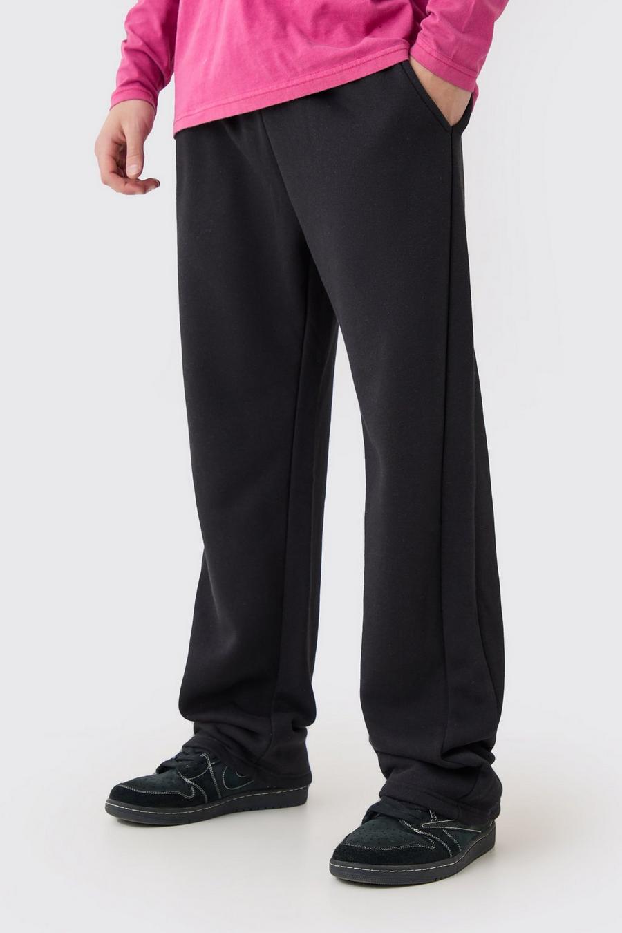 Pantalón deportivo holgado con refuerzos, Black image number 1