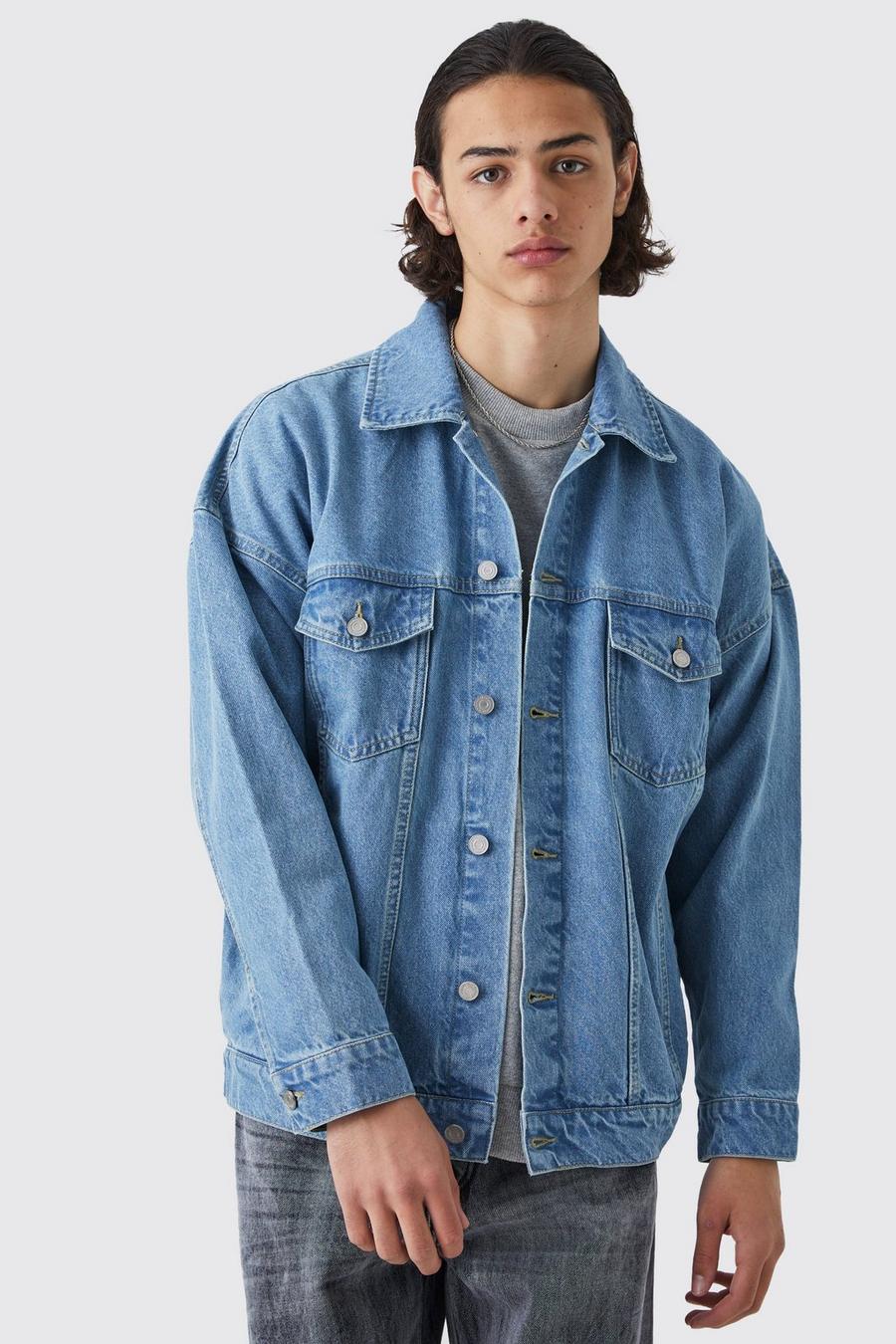 Light blue Oversize jeansjacka image number 1