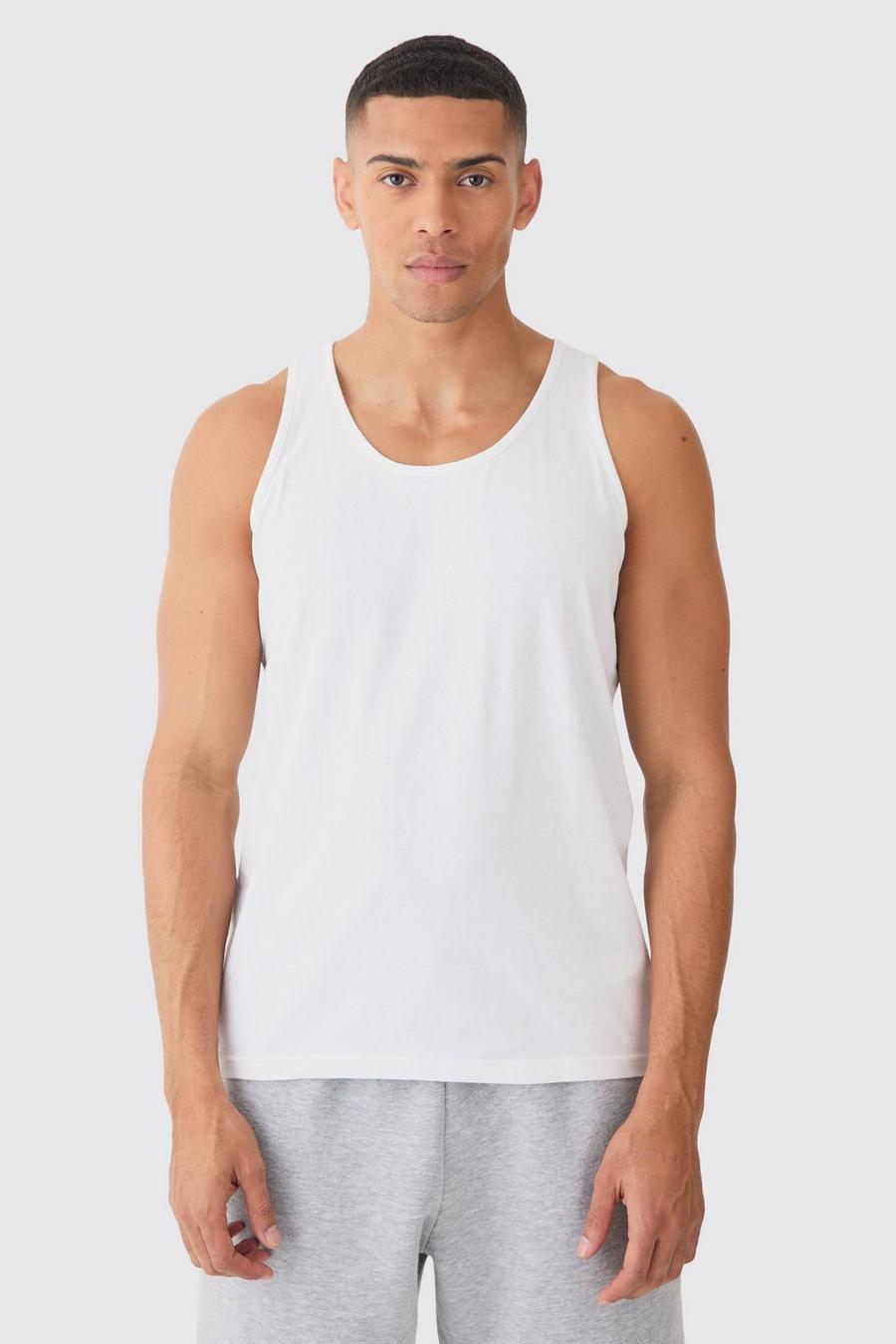 White Basic Man Dash Vest image number 1