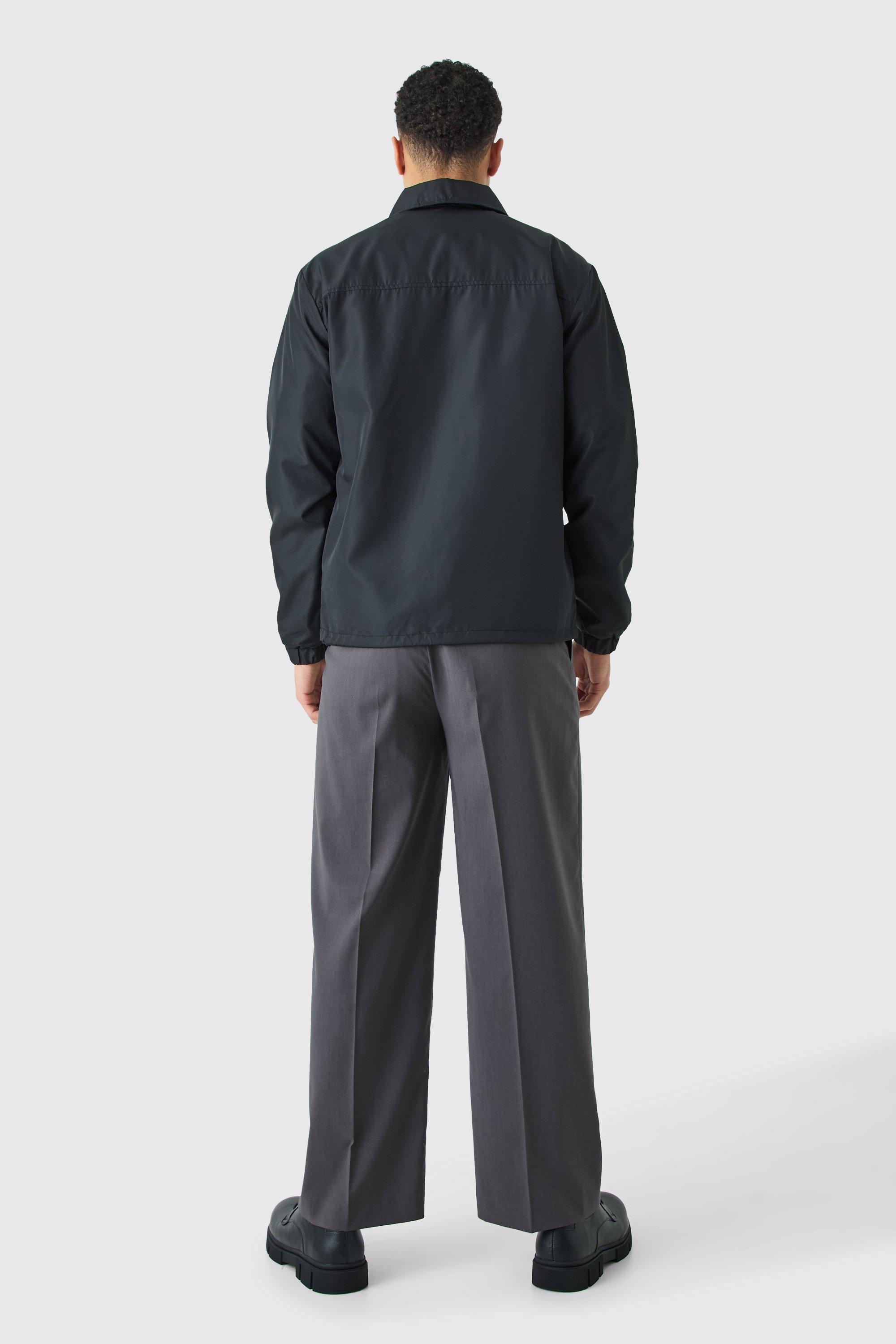 Collared Coach Jacket | boohoo USA Collared Coach Jacket | boohoo USA