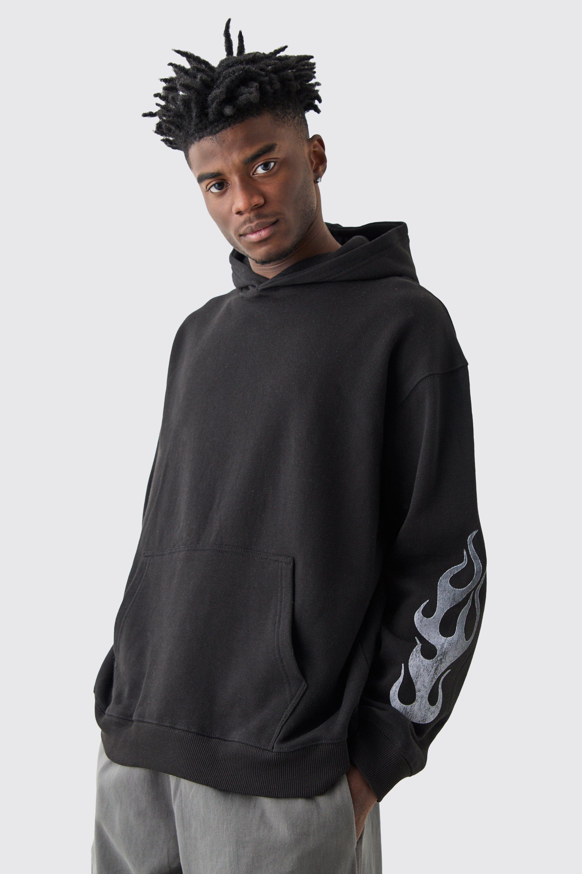 Oversized Eagle Homme Hoodie | boohoo