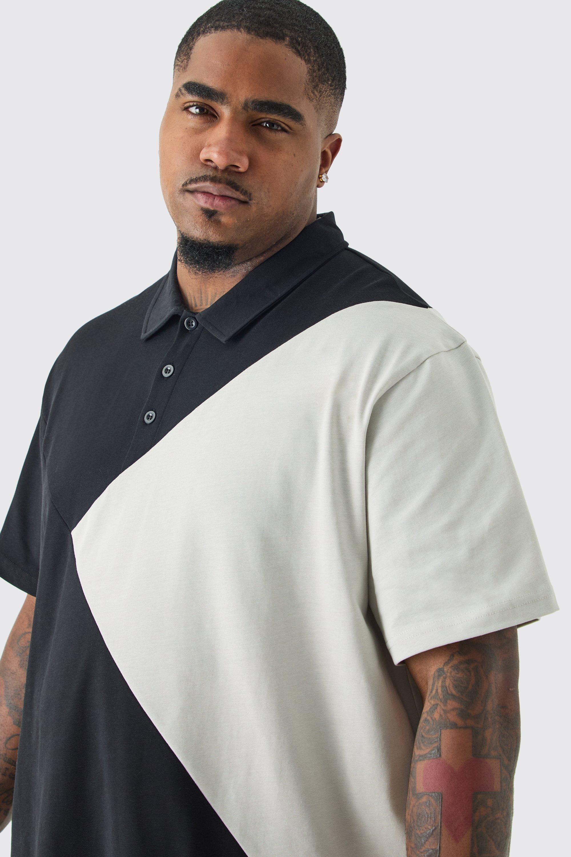 Grande taille Polo color block boohoo FR