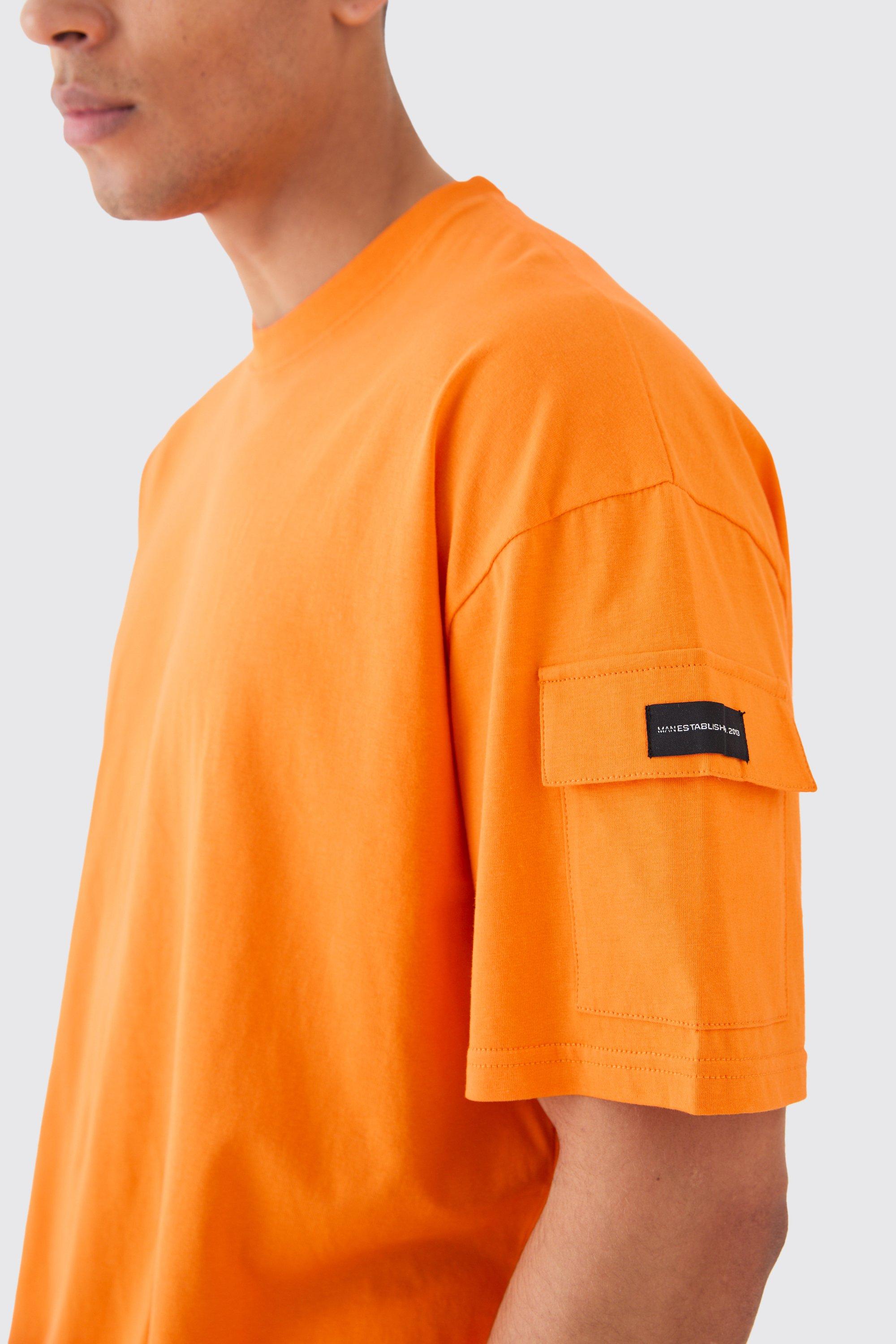 ◆ boohoo ◆アクティブ マッスルフィット Tシャツ/ orange mzz11517_neon-orange_xl?w=537&