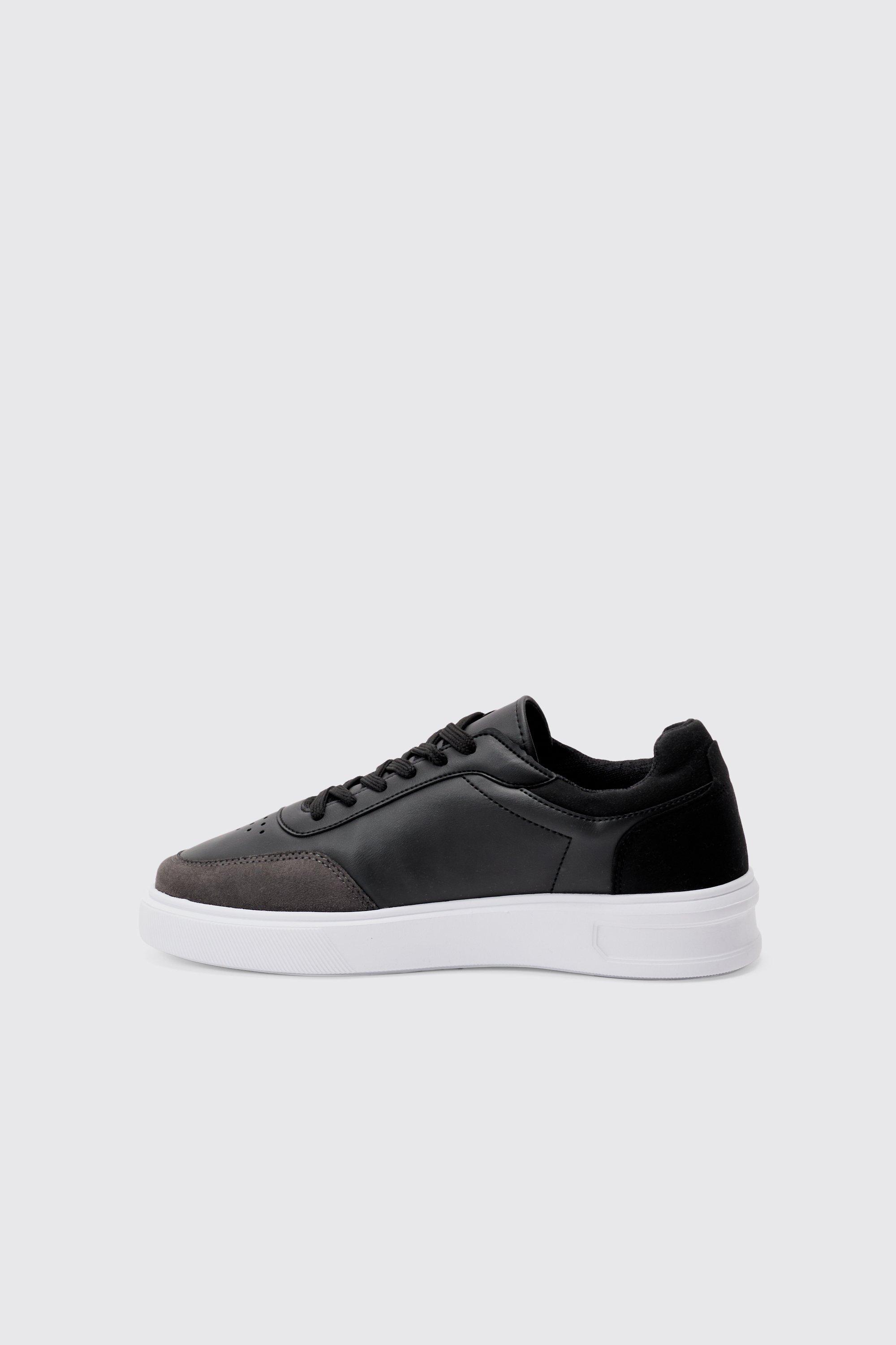 Black thick sole trainers online