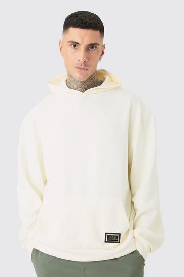 Ecru White Tall Oversized Boxy Scuba Hoodie