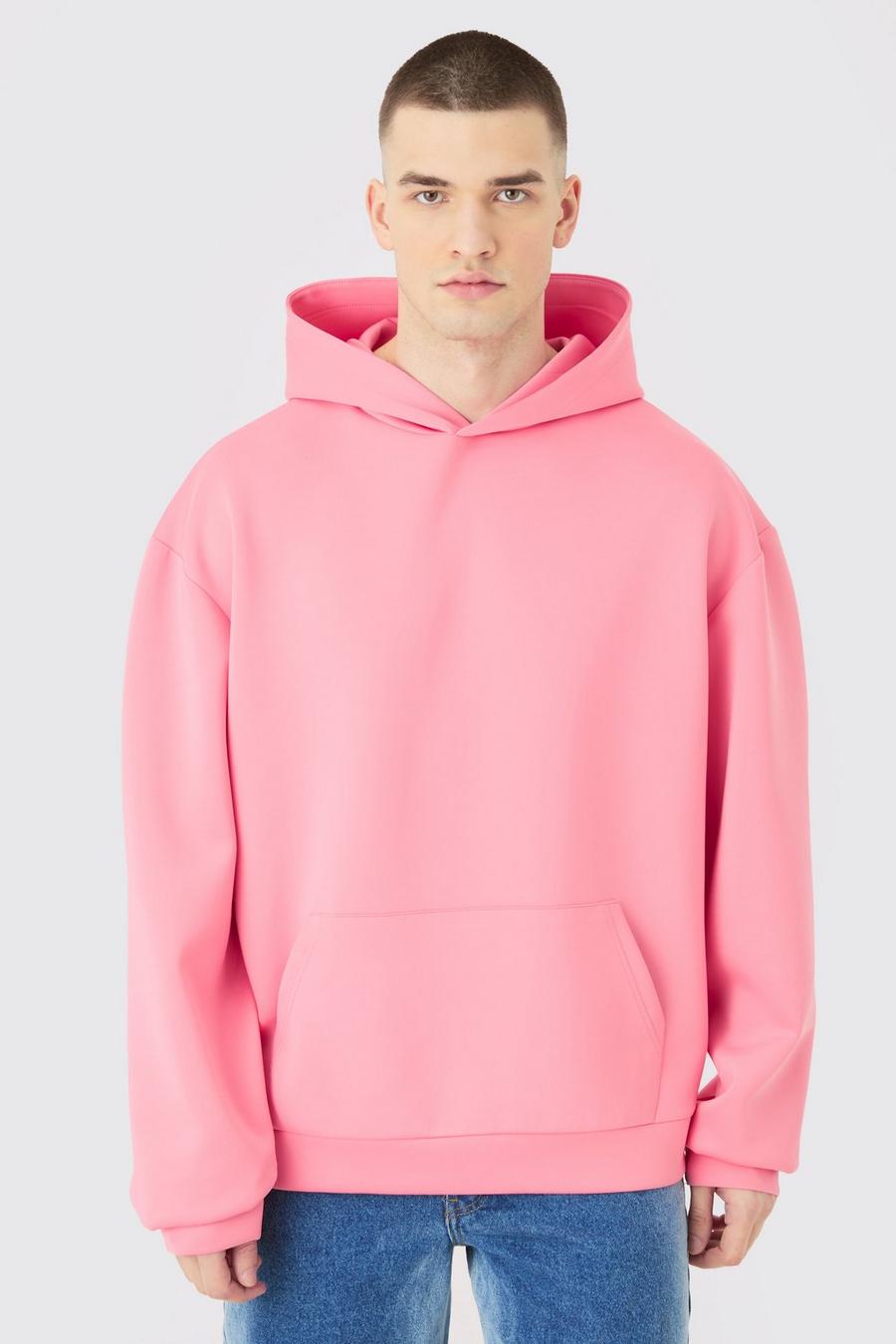 Pink Tall Oversized hoodie i scuba image number 1