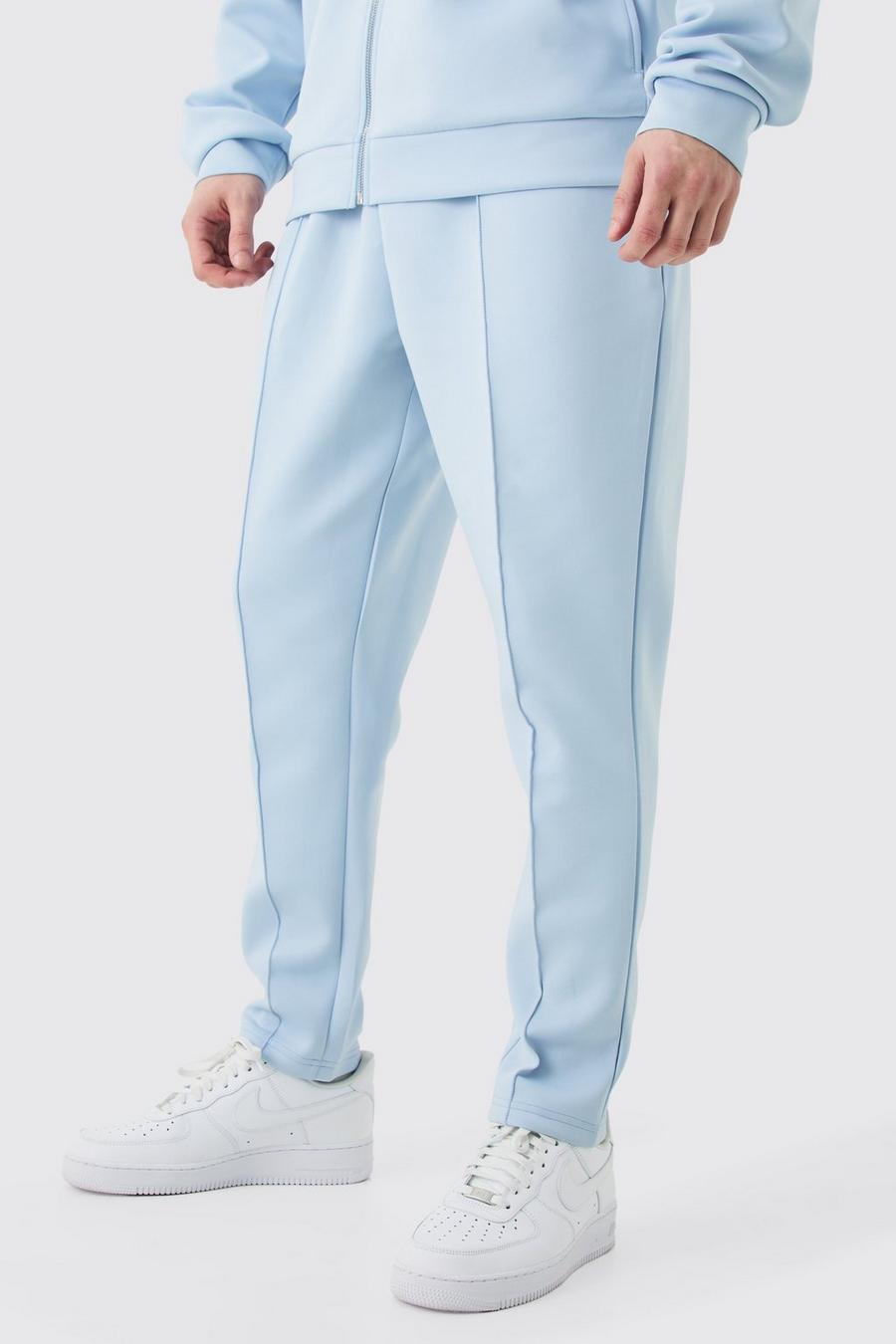 Light blue Tall Slim Tapered Cropped Scuba Jogger image number 1