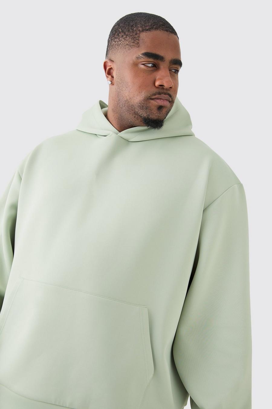 Sage Plus Oversized hoodie i scuba med tryck image number 1