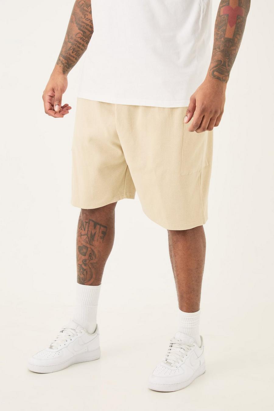 Stone Plus Relaxed Heavyweight Ribbed Patch Pocket Short image number 1