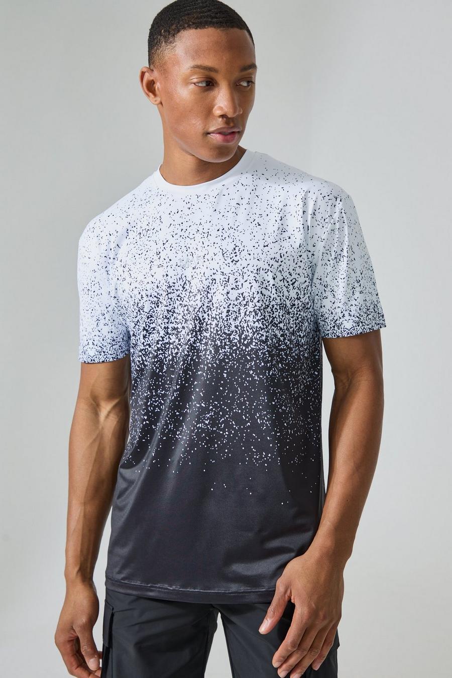 Black MAN Active T-shirt med ombréeffekt