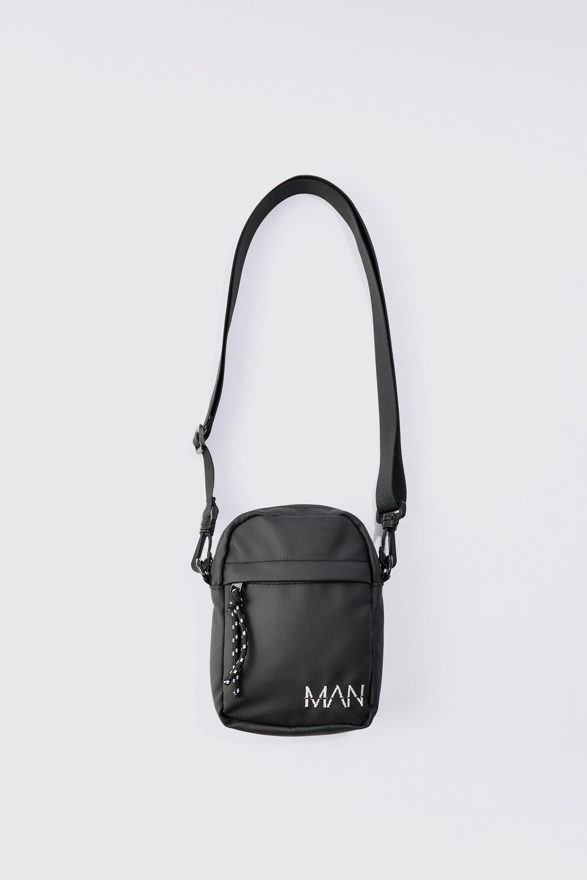 MAN Dash Basic Messenger Bag In Black boohoo CA