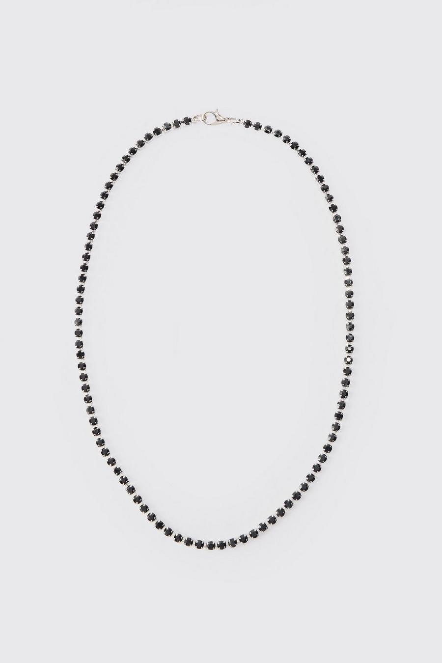 Iced Chain Necklace In Black image number 1