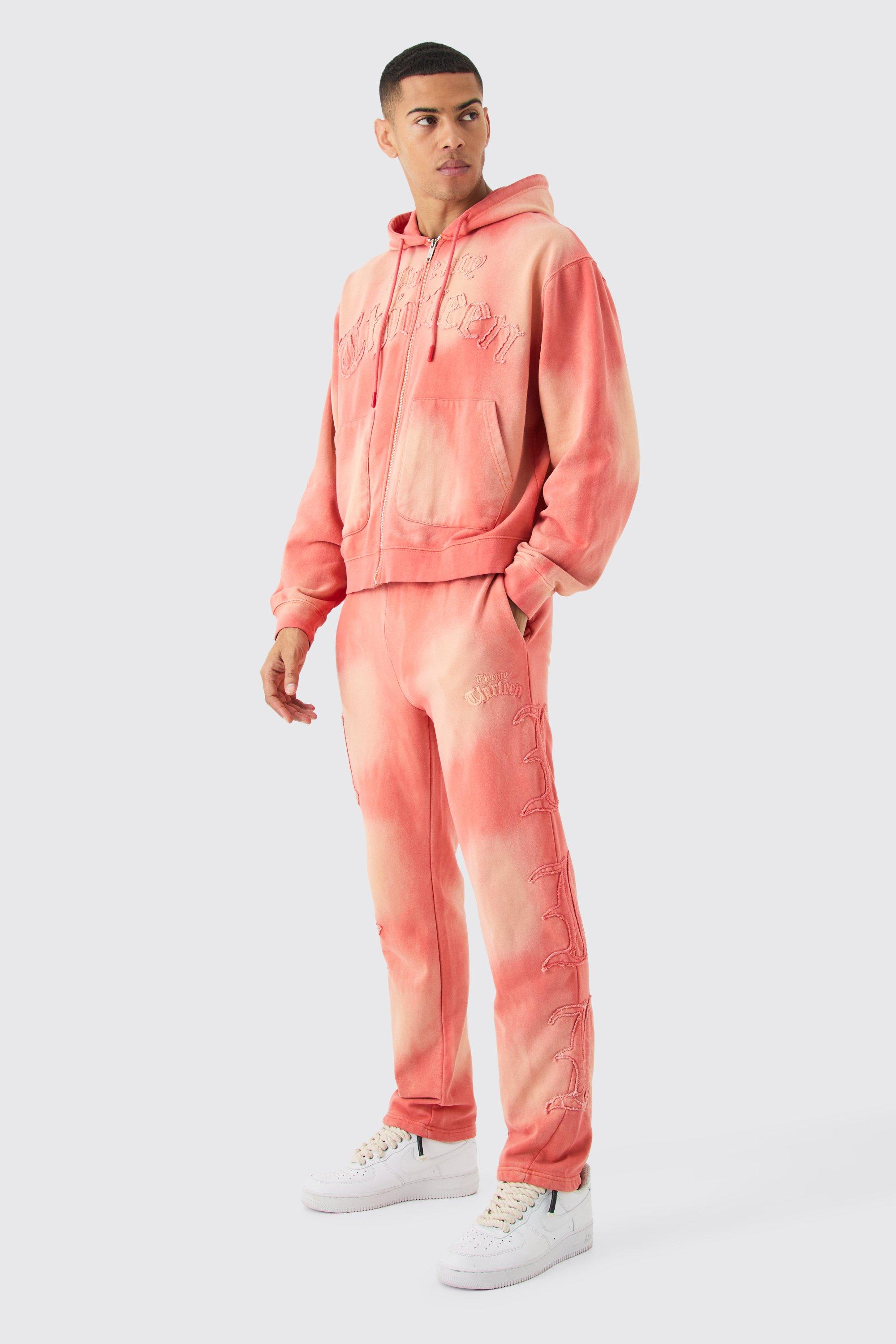 Oversized Sun Bleached 13 Gusset Zip Thru Tracksuit boohoo IE