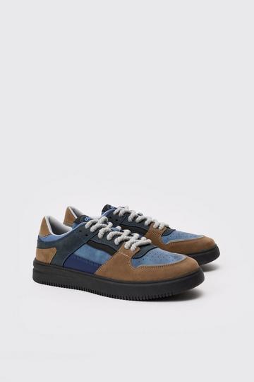 Blue Ofcl Tab Chunky Rope Lace Sneakers In Slate Blue