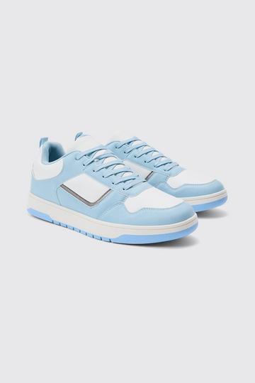 Contrast Chunky Sneakers In Light Blue light blue