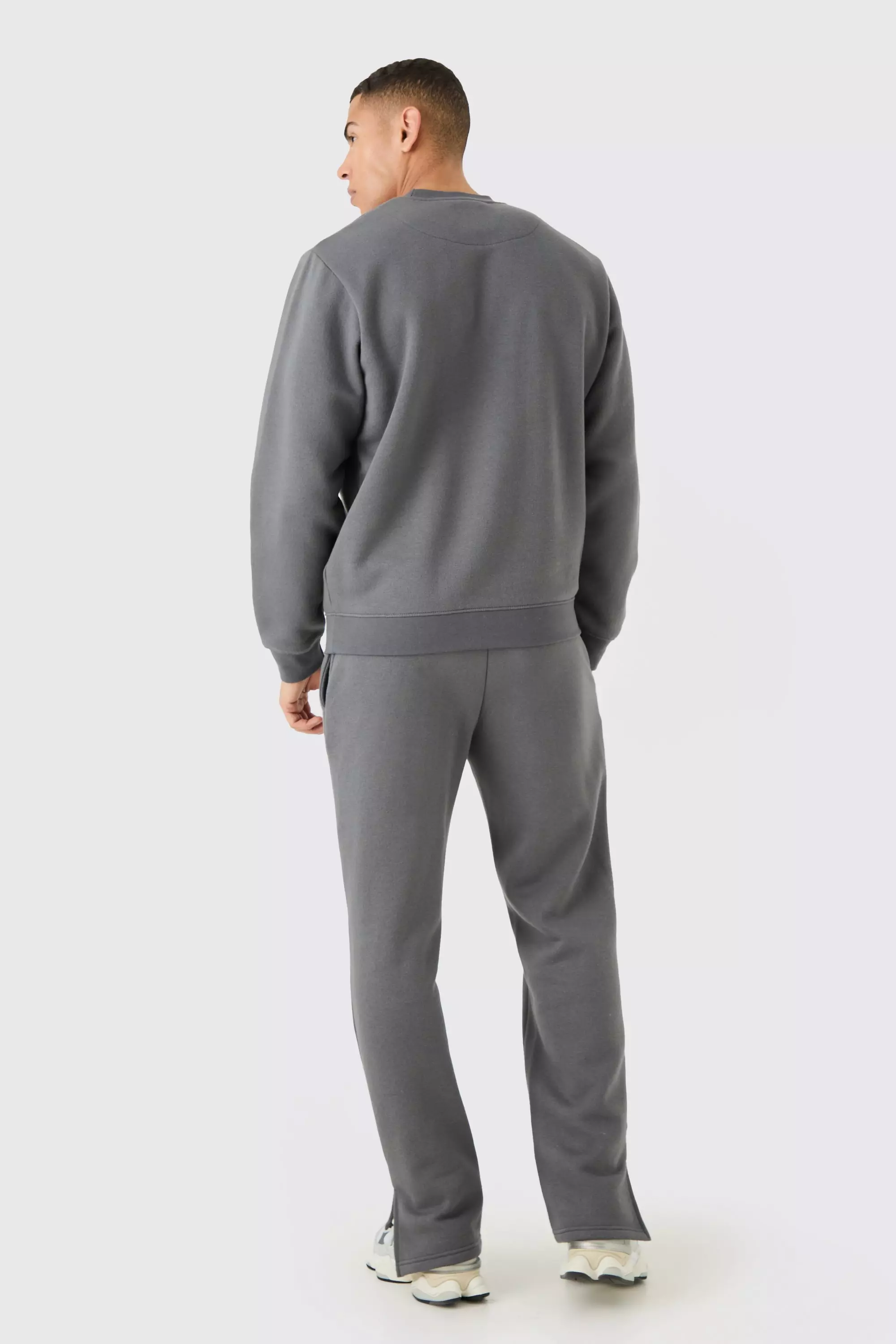 Charcoal Man Signature Extended Neck Split Hem Sweatshirt Tracksuit alternative image